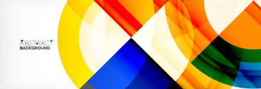 Yuvarlak şekiller, üçgenler ve daireler. Modern soyut arkaplan