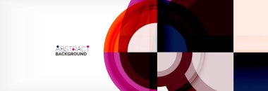 Yuvarlak şekiller, üçgenler ve daireler. Modern soyut arkaplan