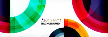 Yuvarlak şekiller, üçgenler ve daireler. Modern soyut arkaplan