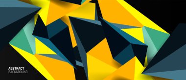 3d düşük poli soyut arka plan vektör çizimi