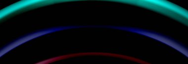 Dinamik hareket soyut arkaplan. Siyah üzerine bulanık renkli çizgiler. Sıvı çizgiler posteri. Vektör illüstrasyonu