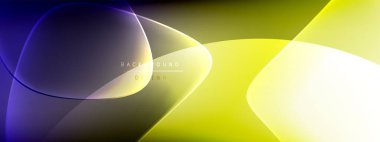 Vektör soyut arkaplan - sıvı kabarcıklar, gölgeler ve ışık efektleri ile sıvı gradyan şekiller. Metin için parlak tasarım şablonu