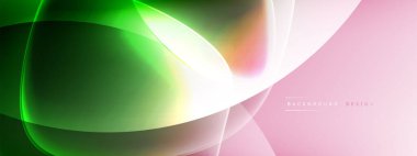 Vektör soyut arkaplan - sıvı kabarcıklar, gölgeler ve ışık efektleri ile sıvı gradyan şekiller. Metin için parlak tasarım şablonu