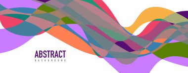 Akışkan dalga renkli soyut arkaplan. Dinamik renkli canlı vektör tasarımı