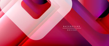 Çizgiler ve modern formlarla vektör geometrik arkaplan. Soyut yuvarlak şekiller, gölge ve ışık efektleri ile akışkan eğimli