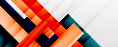 Gölge çizgileri, modern formlar, dikdörtgenler, kareler ve akışkan eğimlere sahip geometrik soyut arkaplanlar. Parlak renkli çizgiler serin arkaplanlar