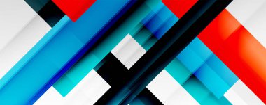 Gölge çizgileri, modern formlar, dikdörtgenler, kareler ve akışkan eğimlere sahip geometrik soyut arkaplanlar. Parlak renkli çizgiler serin arkaplanlar