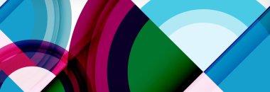 Yuvarlak şekiller, üçgenler ve daireler. Modern soyut arkaplan