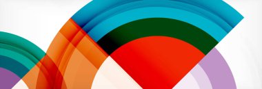 Yuvarlak şekiller, üçgenler ve daireler. Modern soyut arkaplan