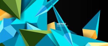 3d düşük poli soyut arka plan vektör çizimi