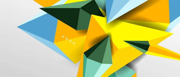 3d low poly abstrakte Form Hintergrund Vektor Illustration — Stockvektor