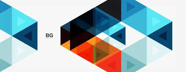 Mosaik triangel mönster abstrakt bakgrund för omslag, banner, flygblad och affisch och andra mall — Stock vektor