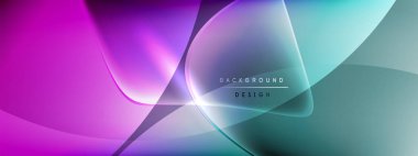 Vektör soyut arkaplan - sıvı kabarcıklar, gölgeler ve ışık efektleri ile sıvı gradyan şekiller. Metin için parlak tasarım şablonu