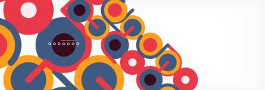 Kapaklar, afişler, el ilanları ve posterler ve diğer şablonlar için çemberler ve çizgiler soyut arkaplan