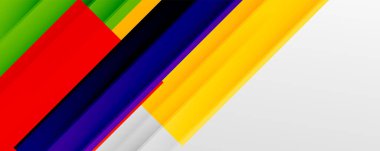 Gölge çizgileri, modern formlar, dikdörtgenler, kareler ve akışkan eğimlere sahip geometrik soyut arkaplanlar. Parlak renkli çizgiler serin arkaplanlar