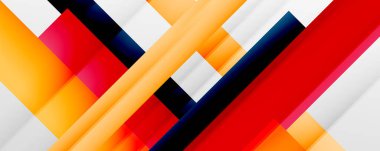 Gölge çizgileri, modern formlar, dikdörtgenler, kareler ve akışkan eğimlere sahip geometrik soyut arkaplanlar. Parlak renkli çizgiler serin arkaplanlar