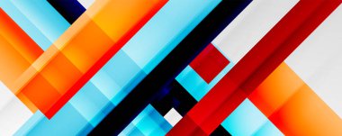 Gölge çizgileri, modern formlar, dikdörtgenler, kareler ve akışkan eğimlere sahip geometrik soyut arkaplanlar. Parlak renkli çizgiler serin arkaplanlar