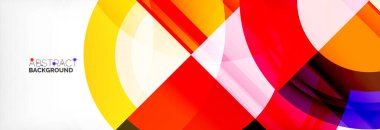 Yuvarlak şekiller, üçgenler ve daireler. Modern soyut arkaplan