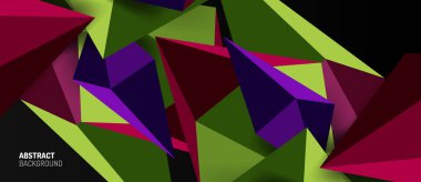 3d düşük poli soyut arka plan vektör çizimi