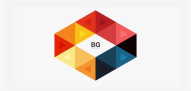 Kapak, afiş, el ilanı ve poster ve diğer şablon için mozaik üçgen deseni soyut arkaplan