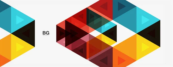 Mosaik triangel mönster abstrakt bakgrund för omslag, banner, flygblad och affisch och andra mall — Stock vektor