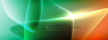 Vektör soyut arkaplan - sıvı kabarcıklar, gölgeler ve ışık efektleri ile sıvı gradyan şekiller. Metin için parlak tasarım şablonu