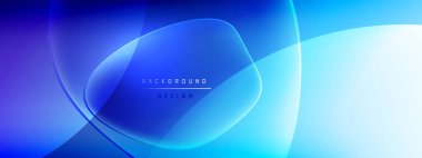 Vektör soyut arkaplan - sıvı kabarcıklar, gölgeler ve ışık efektleri ile sıvı gradyan şekiller. Metin için parlak tasarım şablonu