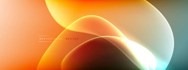 Vektör soyut arkaplan - sıvı kabarcıklar, gölgeler ve ışık efektleri ile sıvı gradyan şekiller. Metin için parlak tasarım şablonu