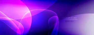 Vektör soyut arkaplan - sıvı kabarcıklar, gölgeler ve ışık efektleri ile sıvı gradyan şekiller. Metin için parlak tasarım şablonu