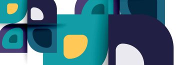 Soyut yuvarlak şekiller ve gölge efektleri tekrarlanan vektör modern geometrik arkaplan kümesi