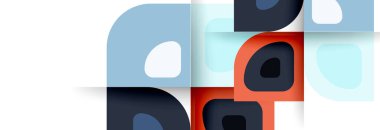 Soyut yuvarlak şekiller ve gölge efektleri tekrarlanan vektör modern geometrik arkaplan kümesi