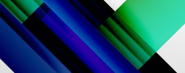 Gölge çizgileri, modern formlar, dikdörtgenler, kareler ve akışkan eğimlere sahip geometrik soyut arkaplanlar. Parlak renkli çizgiler serin arkaplanlar