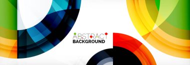 Yuvarlak şekiller, üçgenler ve daireler. Modern soyut arkaplan