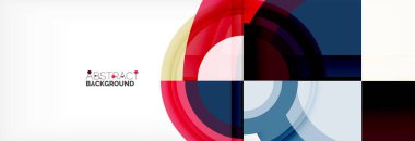 Yuvarlak şekiller, üçgenler ve daireler. Modern soyut arkaplan