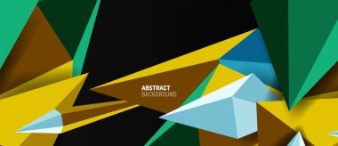 3d düşük poli soyut arka plan vektör çizimi