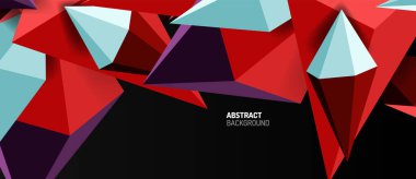 3d düşük poli soyut arka plan vektör çizimi