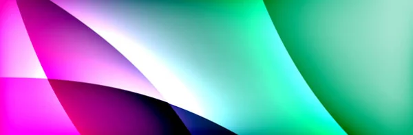 Vätskegradient neon färg vågor, vektor abstrakt bakgrund — Stock vektor