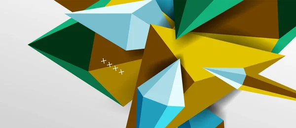 3d low poly abstrakte Form Hintergrund Vektor Illustration — Stockvektor