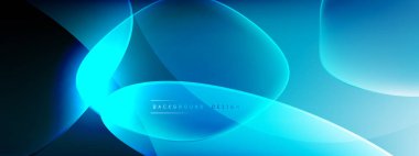 Vektör soyut arkaplan - sıvı kabarcıklar, gölgeler ve ışık efektleri ile sıvı gradyan şekiller. Metin için parlak tasarım şablonu