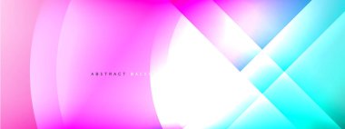 Vektör soyut arkaplan - gölgeler ve ışık efektleri ile sıvı gradyanı üzerinde daire ve çapraz çapraz. Metin için tekno ya da ticari parlak tasarım şablonları