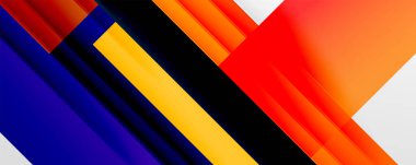 Gölge çizgileri, modern formlar, dikdörtgenler, kareler ve akışkan eğimlere sahip geometrik soyut arkaplanlar. Parlak renkli çizgiler serin arkaplanlar