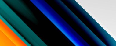 Gölge çizgileri, modern formlar, dikdörtgenler, kareler ve akışkan eğimlere sahip geometrik soyut arkaplanlar. Parlak renkli çizgiler serin arkaplanlar