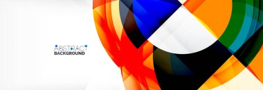 Yuvarlak şekiller, üçgenler ve daireler. Modern soyut arkaplan