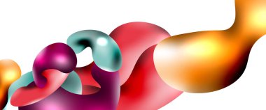 Kabarcıklar soyut arkaplan. Beyaz vektör şablonunda sıvı sıçramaları