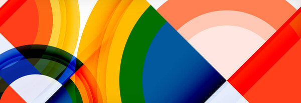 Круглые формы, треугольники и круги. Современный абстрактный фон