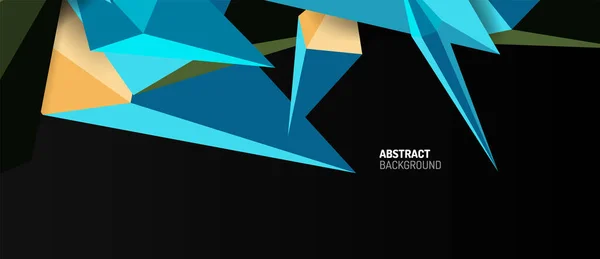 3D låg poly abstrakt form bakgrund vektor illustration — Stock vektor