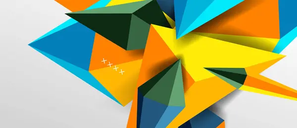 3d low poly abstrakte Form Hintergrund Vektor Illustration — Stockvektor