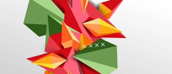 3d low poly abstrakte Form Hintergrund Vektor Illustration — Stockvektor