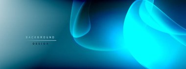 Vektör soyut arkaplan - sıvı kabarcıklar, gölgeler ve ışık efektleri ile sıvı gradyan şekiller. Metin için parlak tasarım şablonu