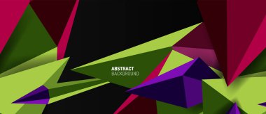 3d düşük poli soyut arka plan vektör çizimi